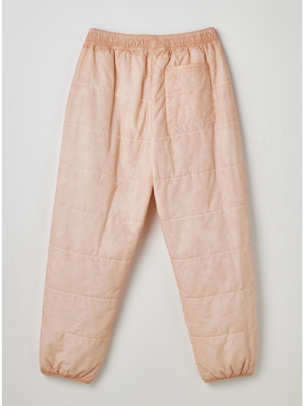 NWT Men's Quilted Relaxed-Fit Pants in Blush Pink